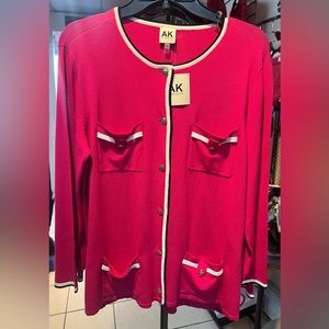 Anne Klein pink sweater new with tags